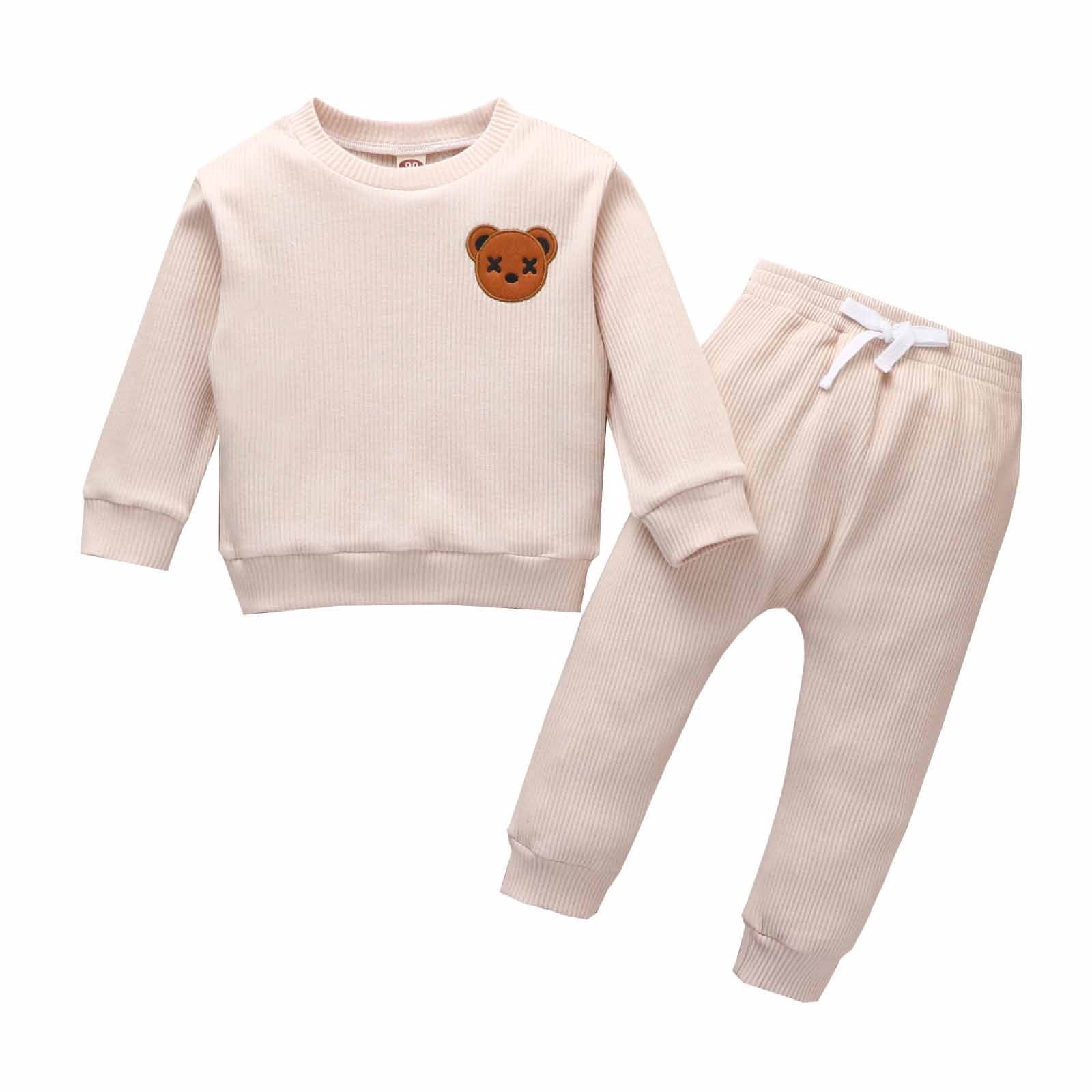 Unisex Long Sleeve Embroidered Bear Tracksuits